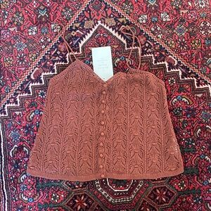 NWT Maille Sezane Francisco Cami Crochet Medium